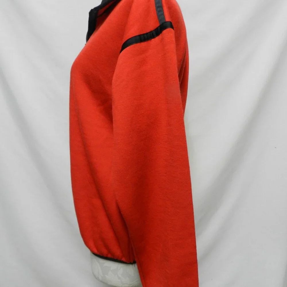 North Face Vintage sweatshirt red 1/4 Zip Fleece Lined Size Sz Medium Md M